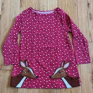 Mini Boden Tunic with Deer Appliqué Sz 4/5Y